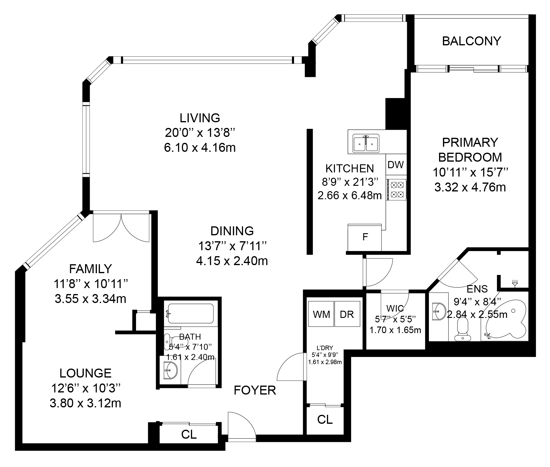 1 Clark Avenue West Unit 1201 - Floor Plan