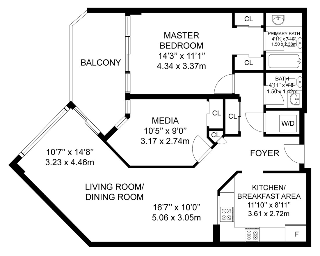 7440 Bathust Street 708 - Floor Plan