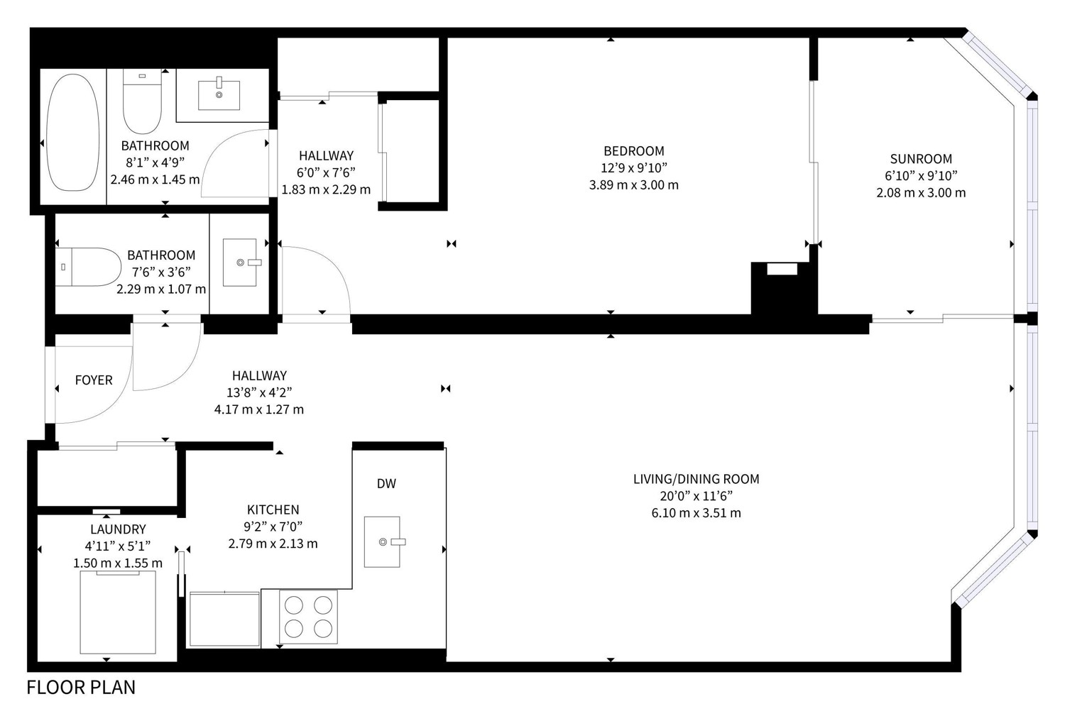 175 Cedar Avenue Unit 410 – Floor Plan 175 Cedar Avenue Unit 410 - Floor Plan