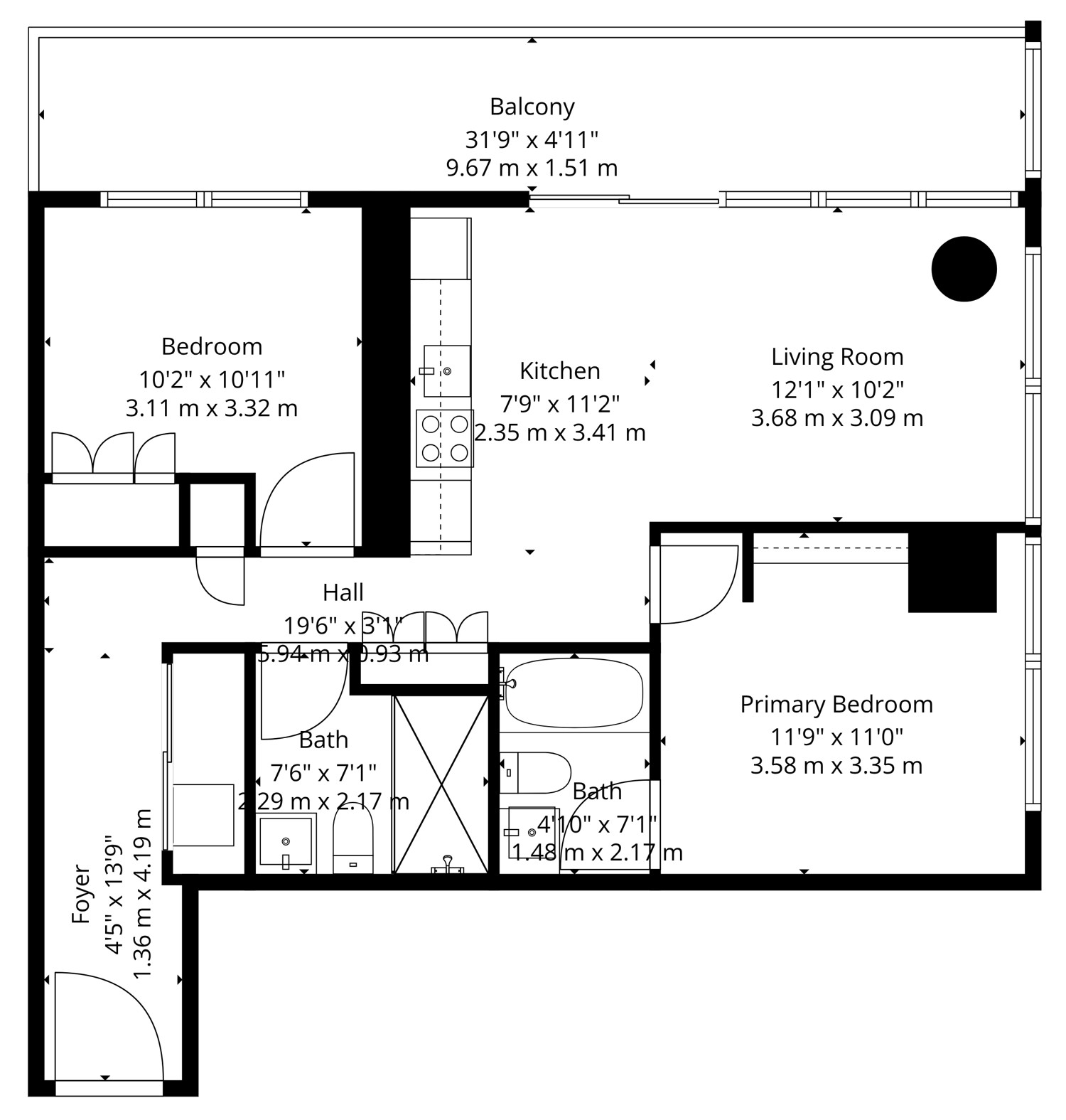 950 Portage Parkway Unit 2606 - Floor Plan