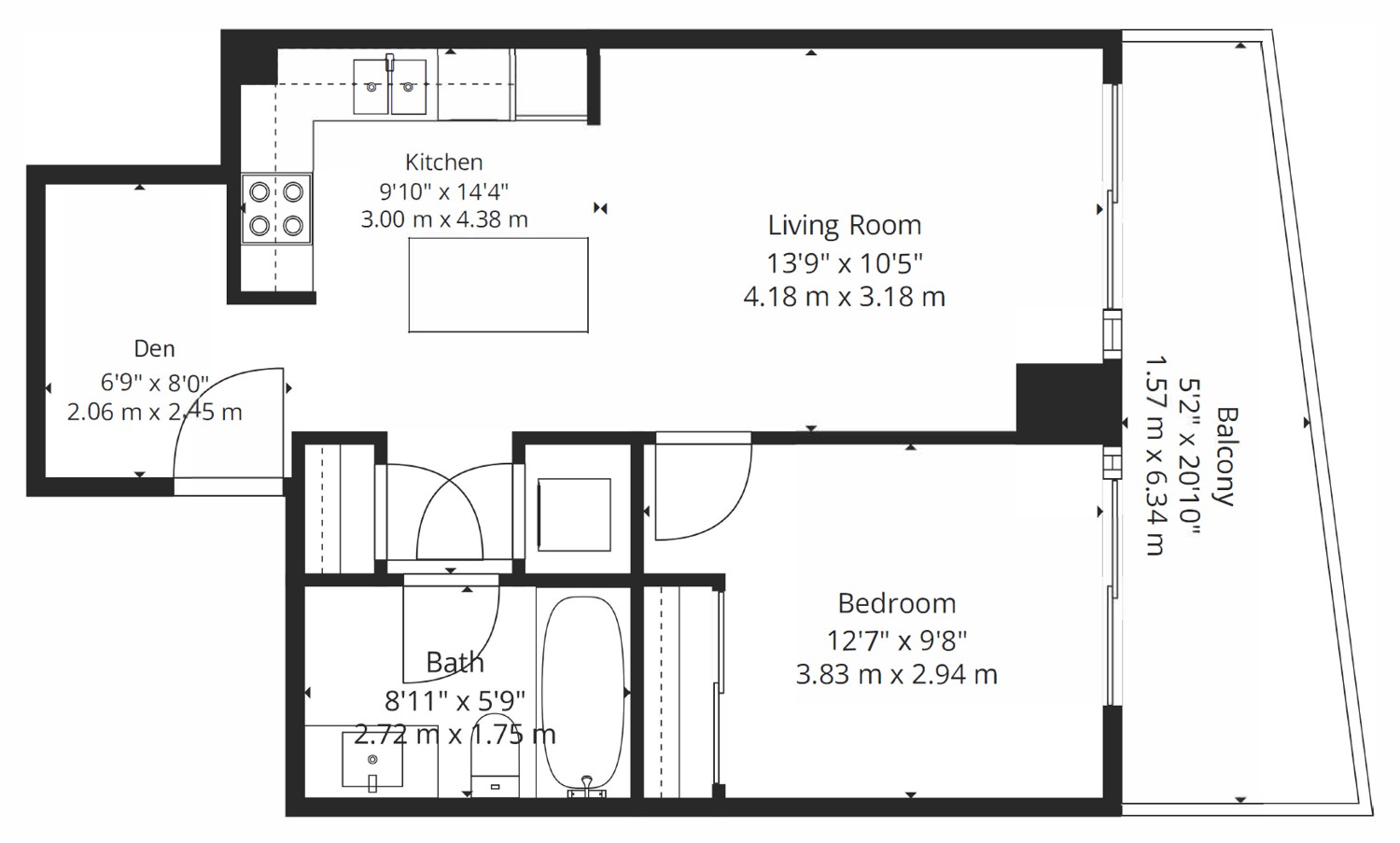 9471 Yonge Street Unit 813 – Floor Plan 9471 Yonge Street Unit 813 - Floor Plan