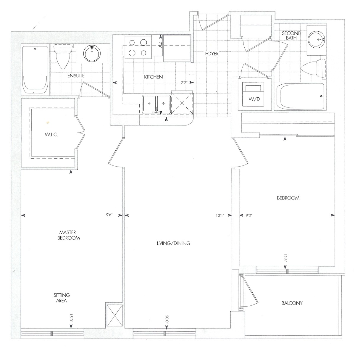225 Sherway Gardens Road #1408 – Floor Plan 225 Sherway Gardens Road #1408 - Floor Plan