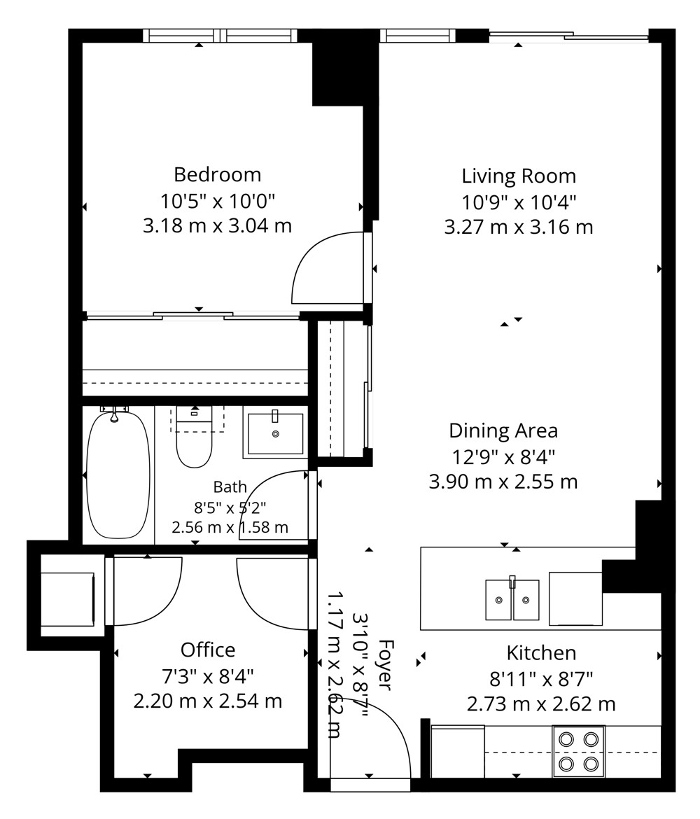25 Town Centre Court #3203 - Floor Plan